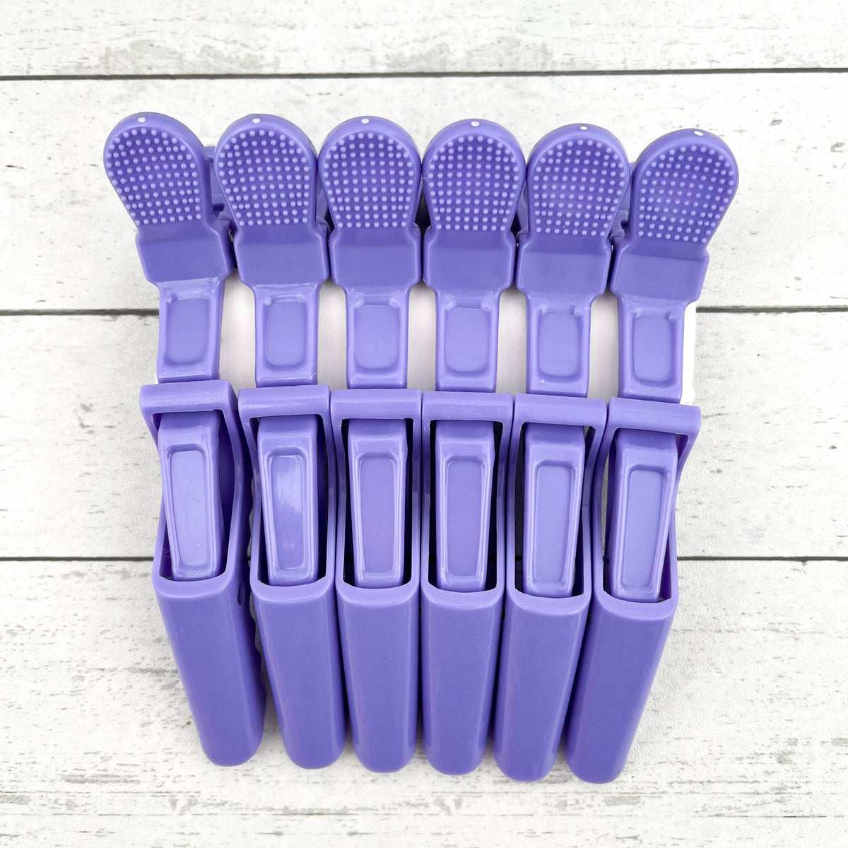 6pcs Solid Color Hair Sectioning Clips, Professional Styling: Green