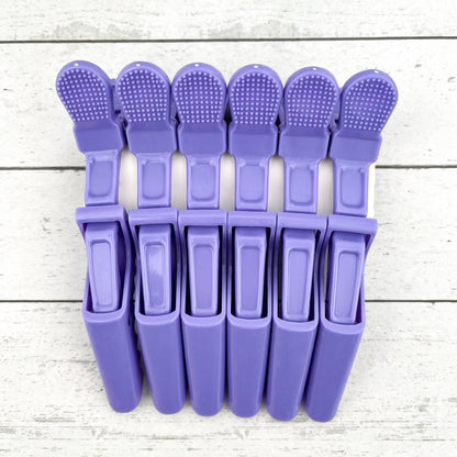 6pcs Solid Color Hair Sectioning Clips, Professional Styling: Yellow