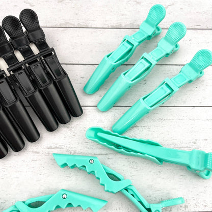 6pcs Solid Color Hair Sectioning Clips, Professional Styling: Purple