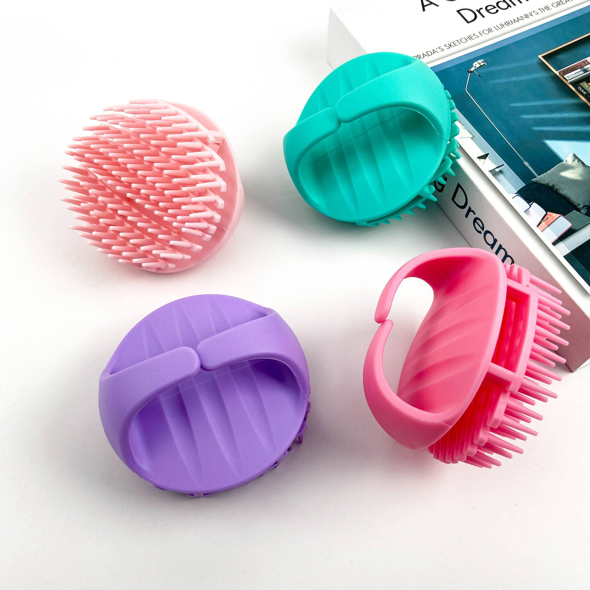 Shampoo Brush,Scalp Massager Brush: Green