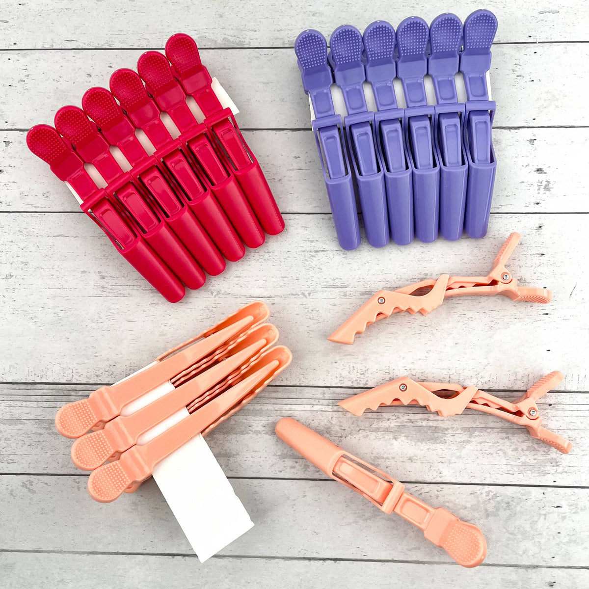 6pcs Solid Color Hair Sectioning Clips, Professional Styling: Black