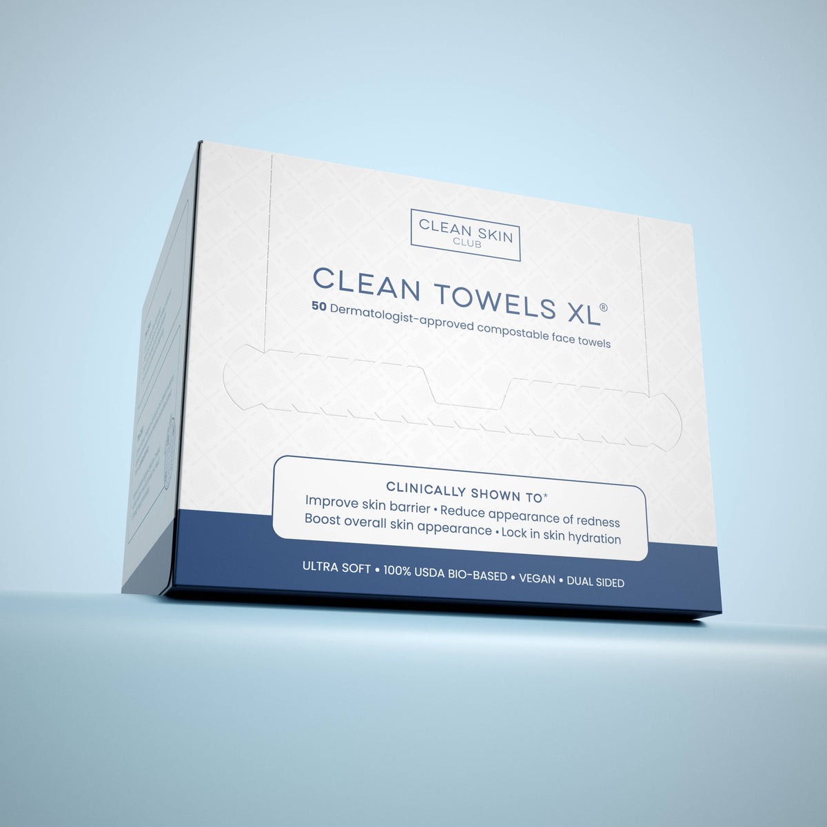 Clean Towels™ XL, Disposable Face Towels, 50 Count