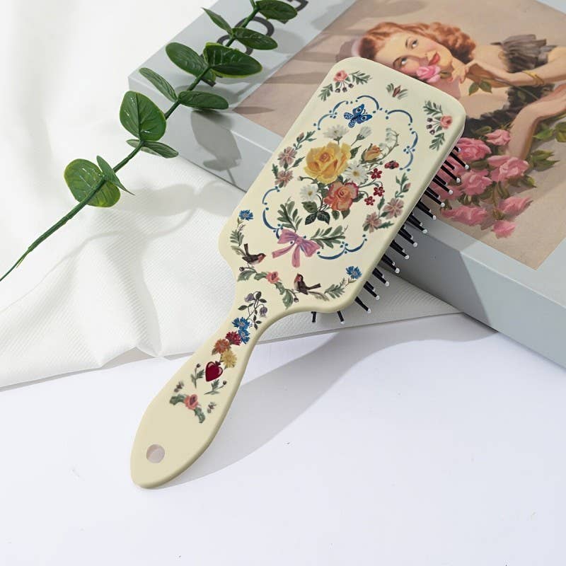 LARGE DETANGLE PADDLE HAIR BRUSH COMB | 40HC100: HEART A