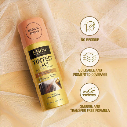 Tinted Lace Aerosol Spray 5.07oz/150ml: Light Warm Brown