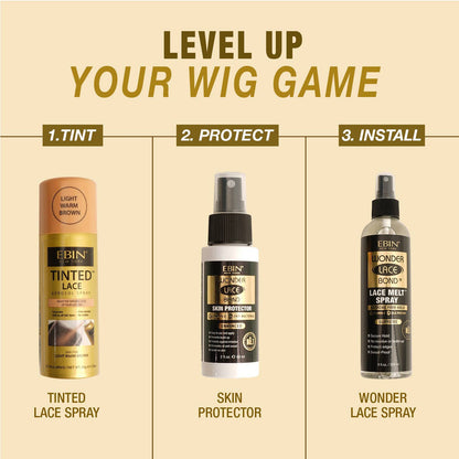 Tinted Lace Aerosol Spray 5.07oz/150ml: Light Warm Brown