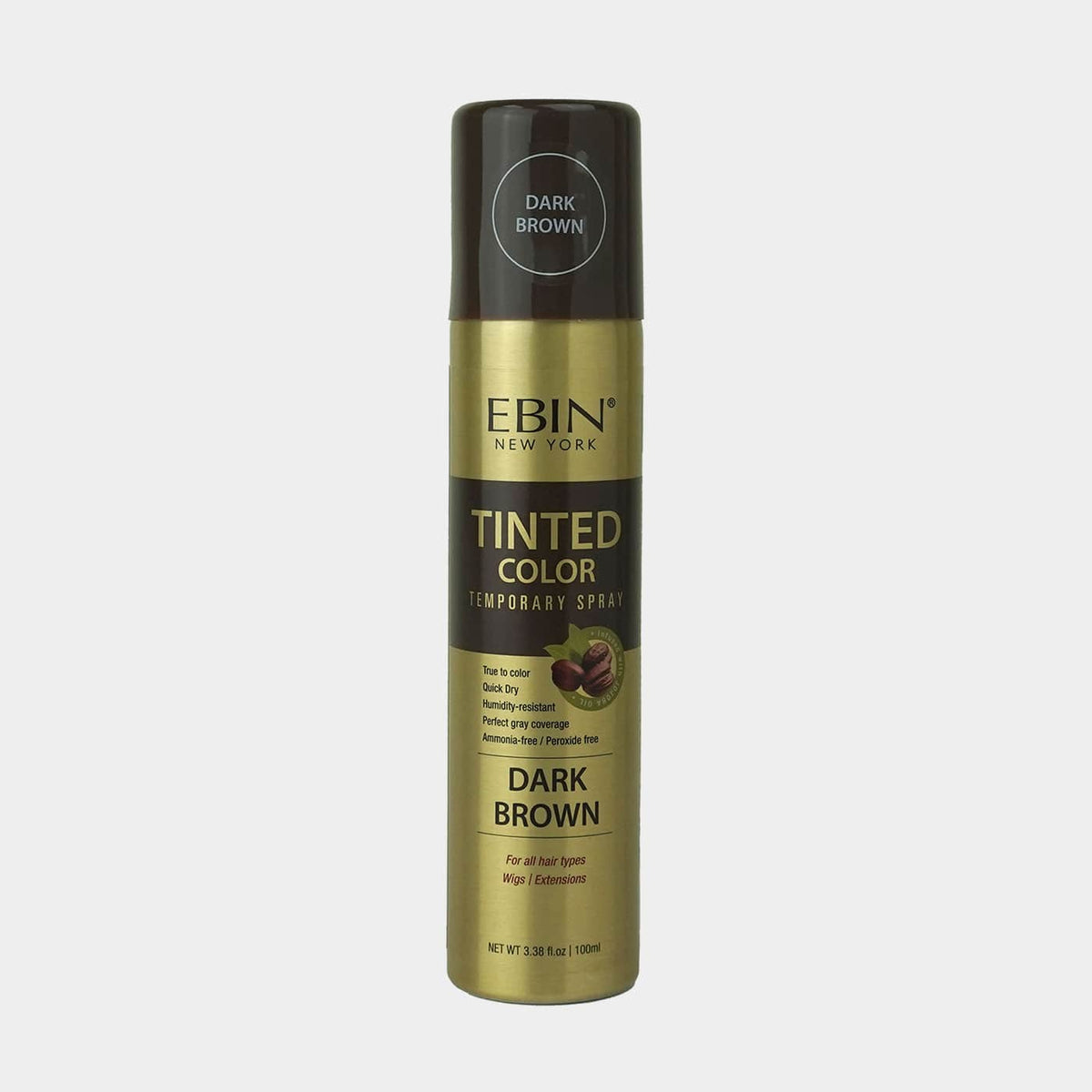 TINTED COLOR TEMPORARY SPRAY 3.38OZ(100ML): JET BLACK