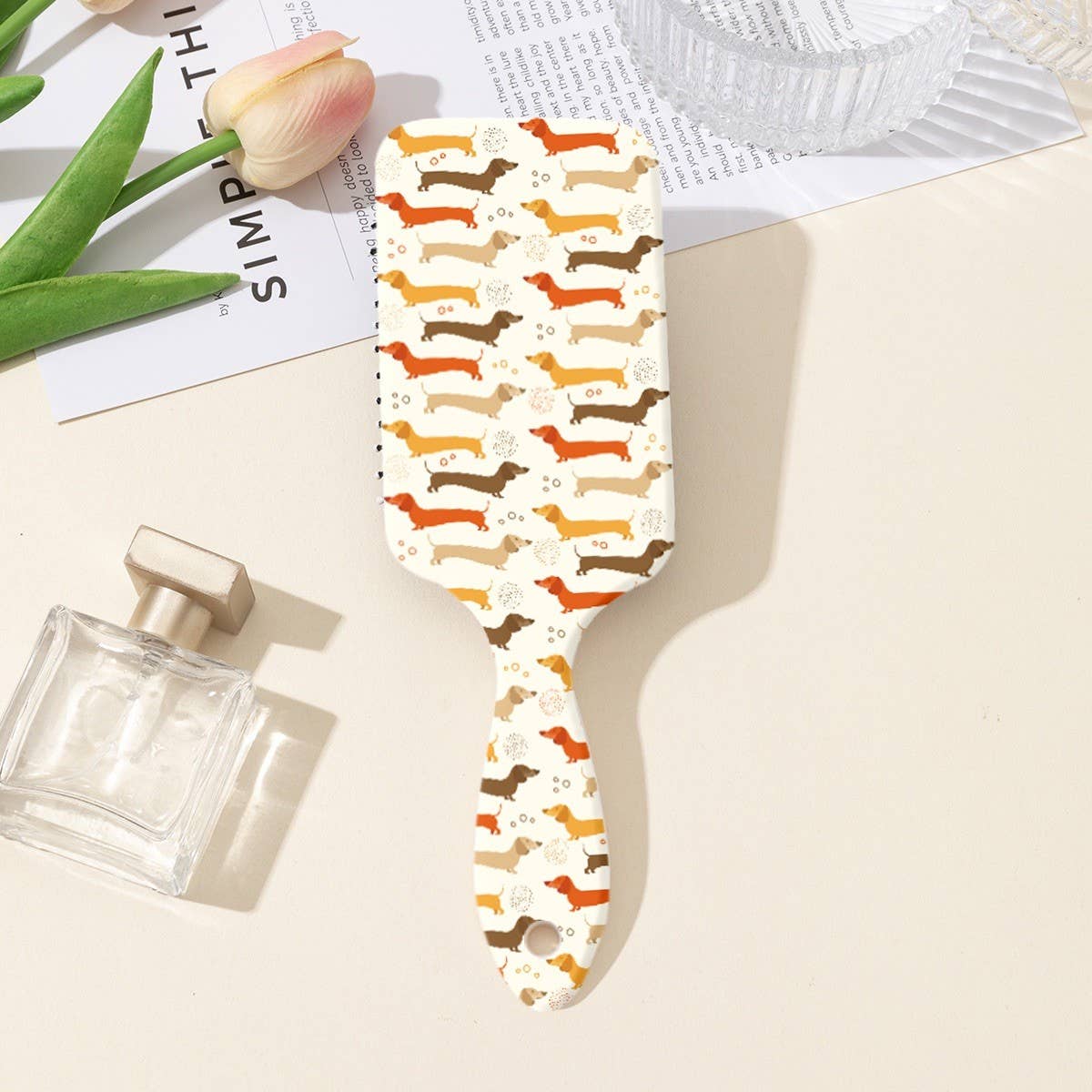 LARGE DETANGLE PADDLE HAIR BRUSH COMB | 40HC100: CHERRY C
