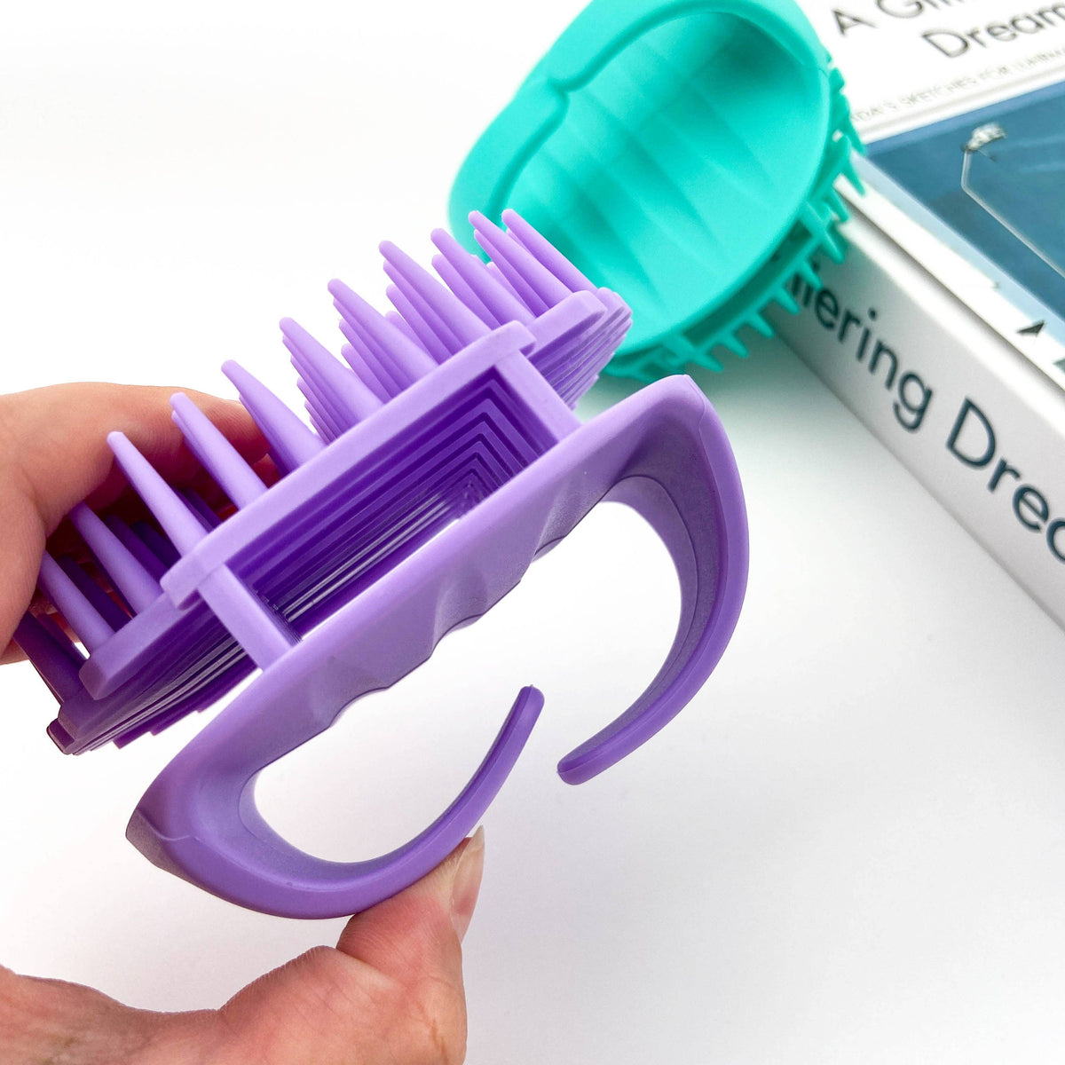 Shampoo Brush,Scalp Massager Brush: Purple