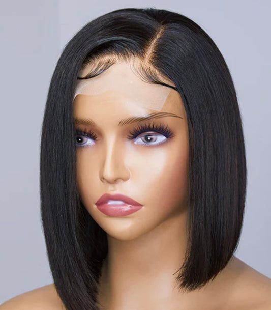12� 210 density 4x4 Lace closure wig image 0