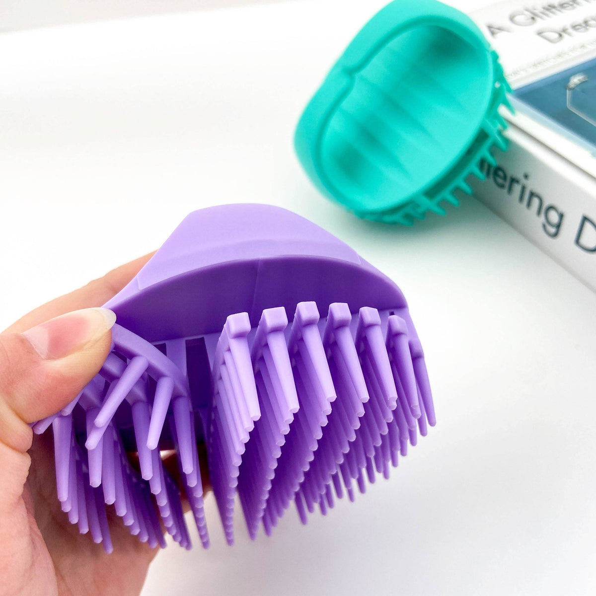 Shampoo Brush,Scalp Massager Brush: Purple