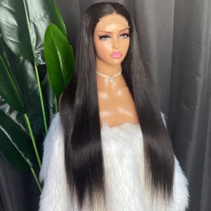 24” Agbanidarego 5x5 closure Straight Human Hair Wig