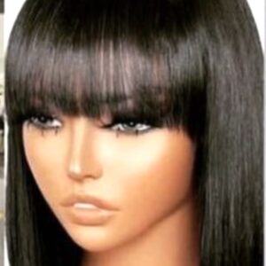 Fringe Bob with a natural look